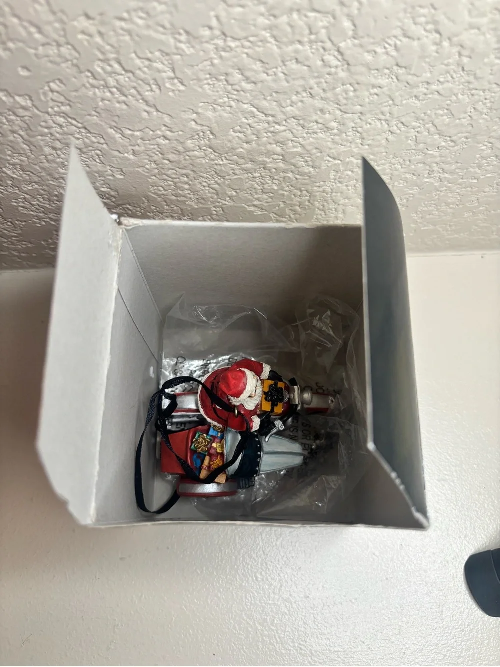 Harley-Davidson Red White Black Santa with Sidecar Ornament